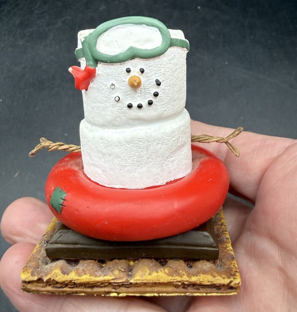 The Original S'mores Midwest Snorkeling Snowman Christmas Holiday Ornament